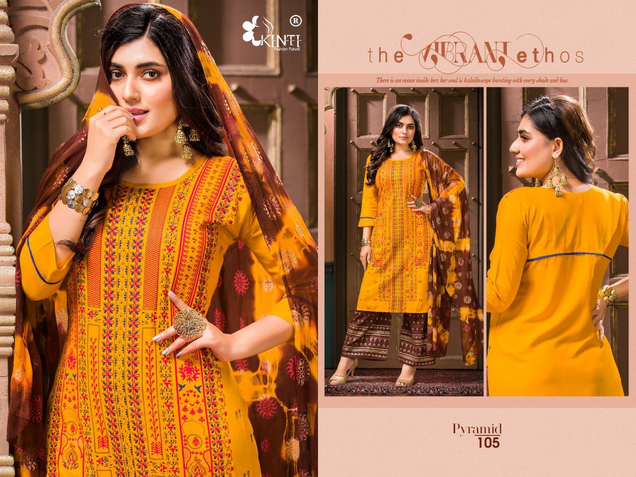 Kinti Pyramid Ethnic Wear Rayon Printed Ready Made Collection